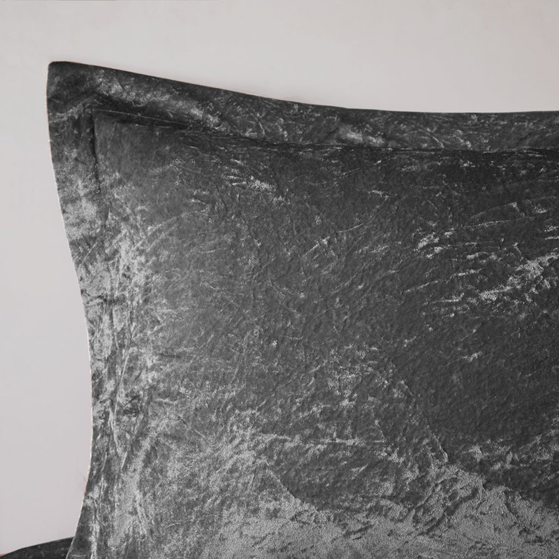 Ensemble de literie luxueux en velours gris, polyester de qualité supérieure pour la maison