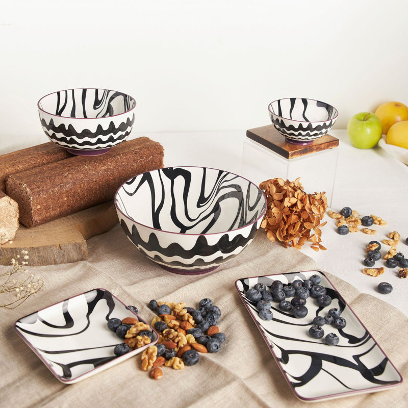 Chevron Bowl 4", Black