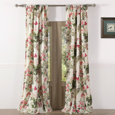 Greenland Home Fashions Butterflies Window Panel Pair