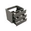 Élégant meuble-lavabo autoportant gris avec trois tiroirs, pré-assemblé pour un rangement et un style modernes.-459186319