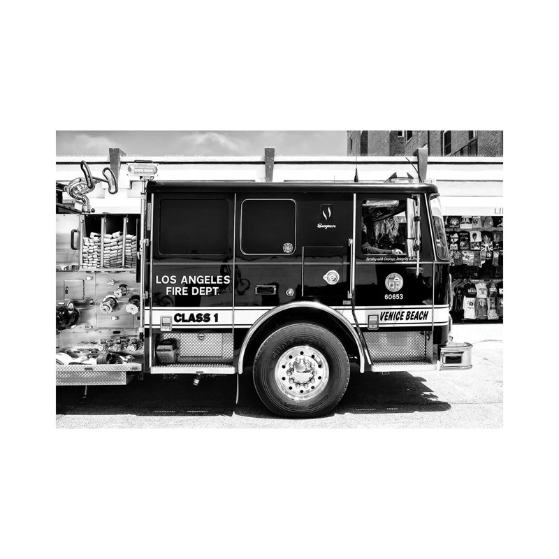 Venice Beach Fire Truck by Philippe Hugonnard - Wrapped Canvas Print, 66.04 cm H x 45.72 cm W x 3.175 cm D