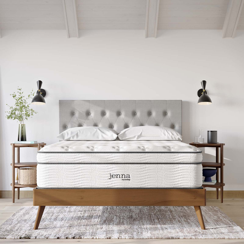 Modway Jenna Innerspring and Foam Mattress, King, 14"