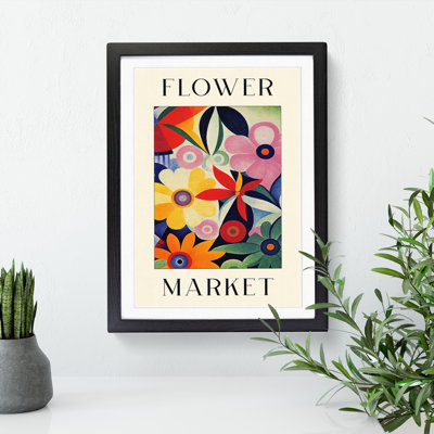 The Retro Flower Market Exhibition No.3 1 Piece Single Picture Frame Wall Art