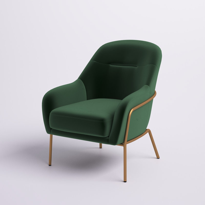 Fauteuil en velours de 26,25 po Margo, Malachite Green Velvet