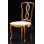 Queen Anne Back Side Chair in Beige/Brown