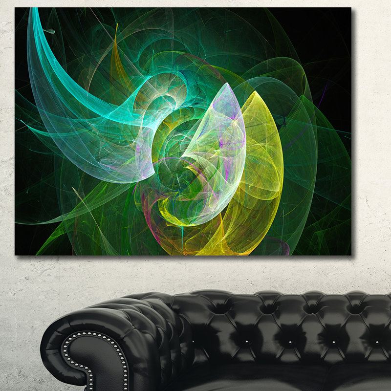 «Green Mystic», impression psychédélique sur toile tendue, H 30 po x l 40 po x P 1 po