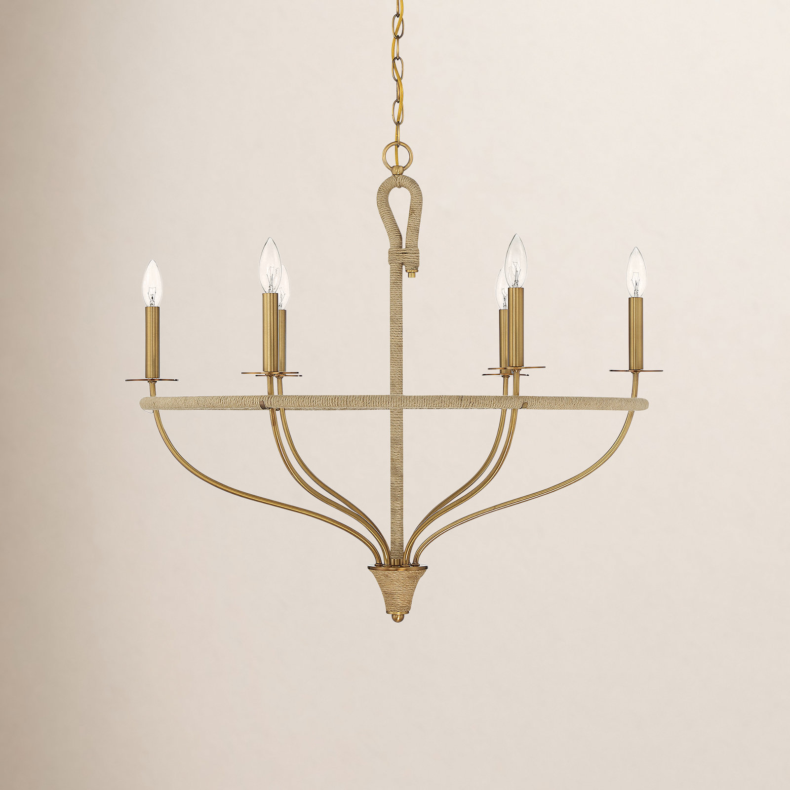 Elissar 6 - Light Metal Dimmable Chandelier