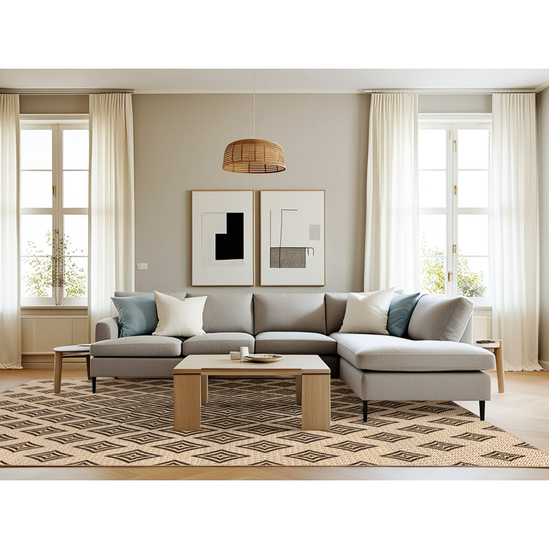 Geometric Indoor Rug, Rectangle 8' x 12'