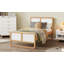 Lit plateforme en bois massif de style moderne pour enfants, adolescents, adultes, sans sommier tapissier-1582239376