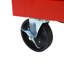 Rangement à 4 tiroirs pour coffre à outils, chariot à roulettes avec glissières à roulement, rouge et noir, rangement supplémentaire pour armoire de rangement avec roulettes universelles en métal de 20 po, serrure à clé, surface