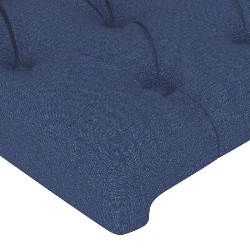 Headboard, 128cm H x 103cm W x 16cm D, Blue Fabric