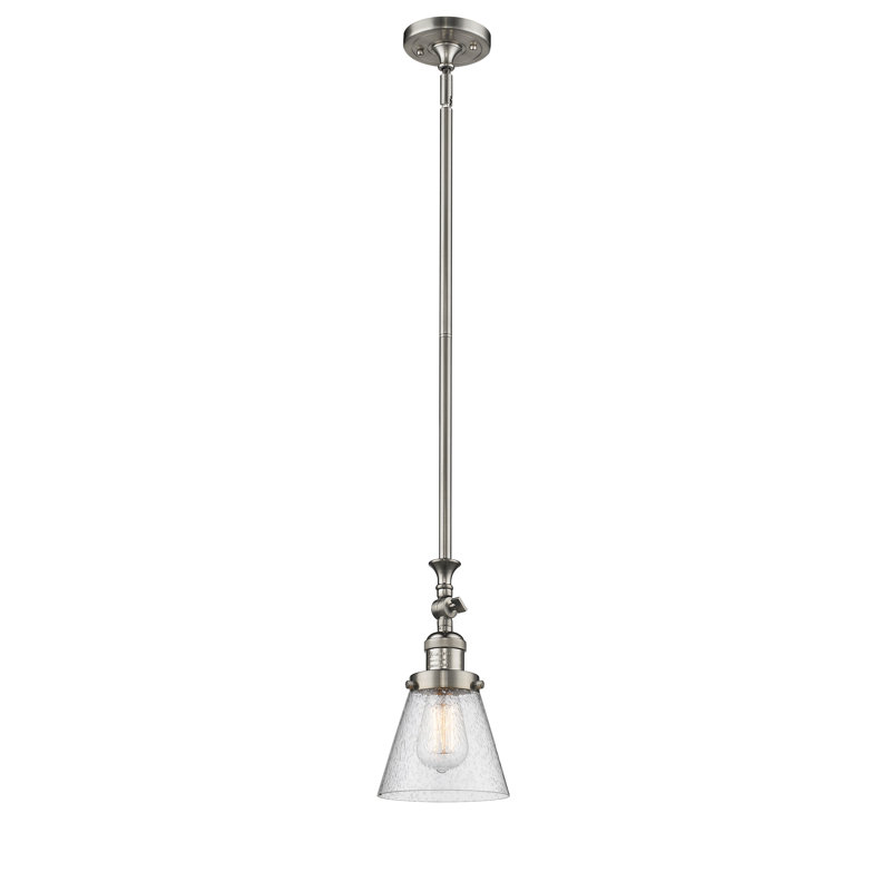 1 - Light Single Pendant, Seedy, Satin Gold