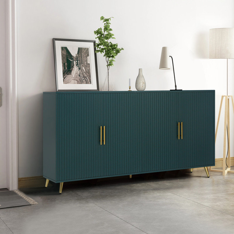 Crédence de rangement l 59,8 po Tavia, Vert antique