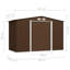 Garden Storage Shed 257 x 205 x 178 cm Steel-1644447526