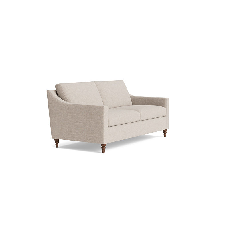 Vera Loveseat (70"), Walnut Finish (Turned), Performance Weave - Natural