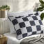 Ensembles de literie confortables, lit double en polyester, damier moderne