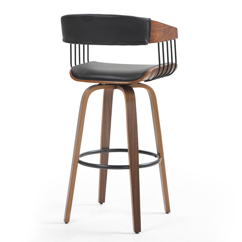 Erlfried Swivel Upholstered Counter Stool, Bar Stool (30.5" Seat Height)