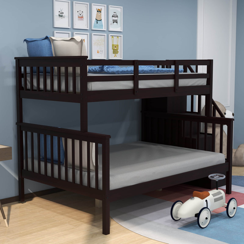Demi-Jay Kids Twin Over Full Bunk Bed, Espresso