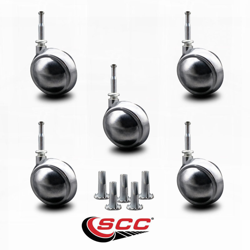Metal Caster, Bright Chrome