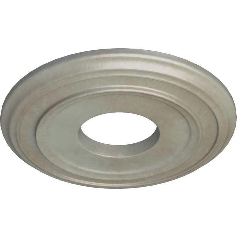 Médaillon de plafond H 12,375 po x l 12,375 po x P 1,125 po, Doré Flash