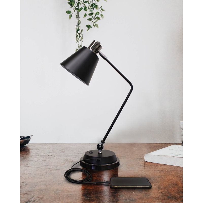 Metal USB Desk Lamp, Black