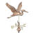 Heron 38'' H Metal Animals Weathervane-9355135