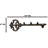 Rustic Dragon Claws Dungeon Key Triple Peg Wall Hook Sculpture 12"