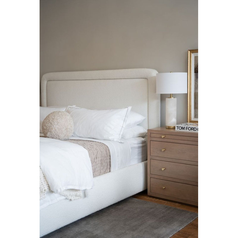 Kit Upholstered Bed, King, White