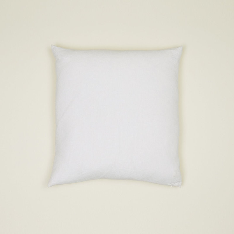 Petal Pink European Linen Throw Pillow with Down Insert