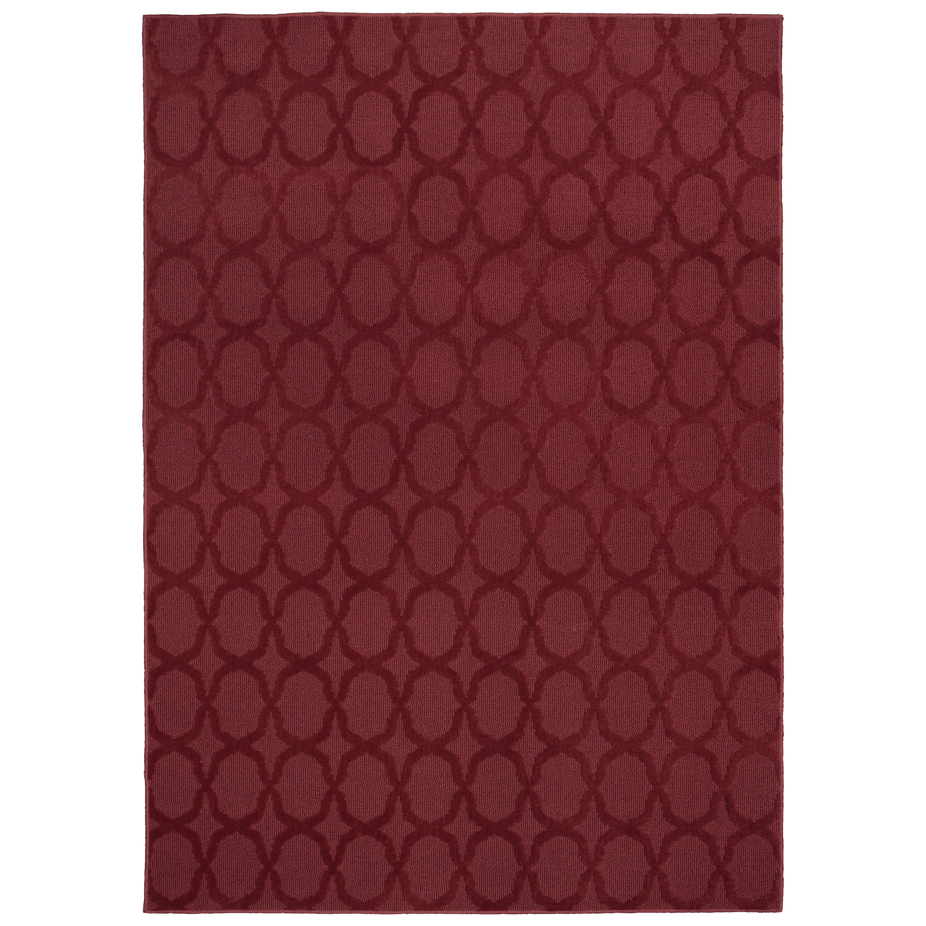 Togut Geometric Tufted Chili Red Area Rug