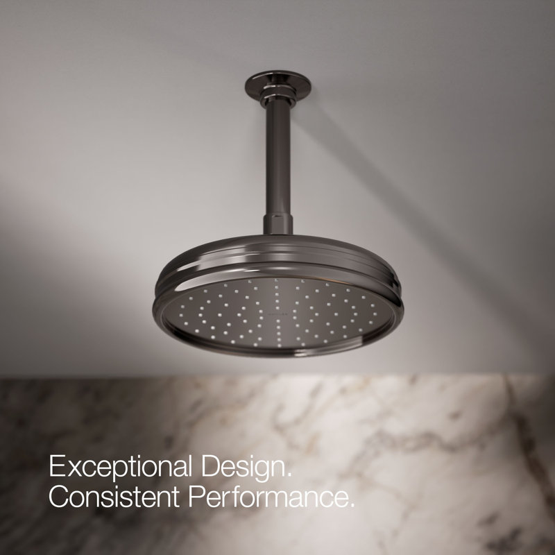 Traditional Rain Shower Head, Vibrant Titanium