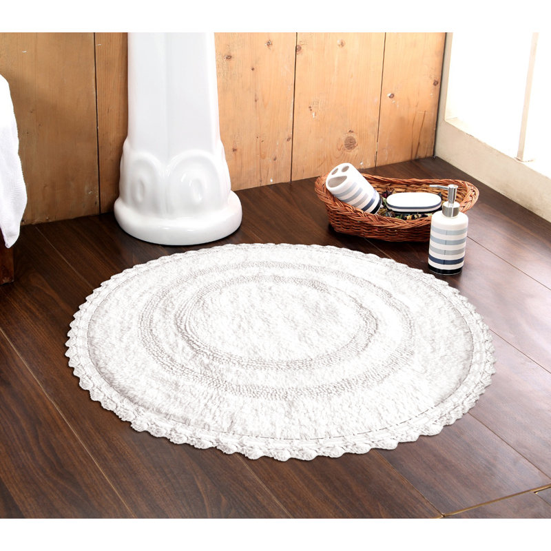 Tapis pour salle de bain Akiera Luna, Blanc