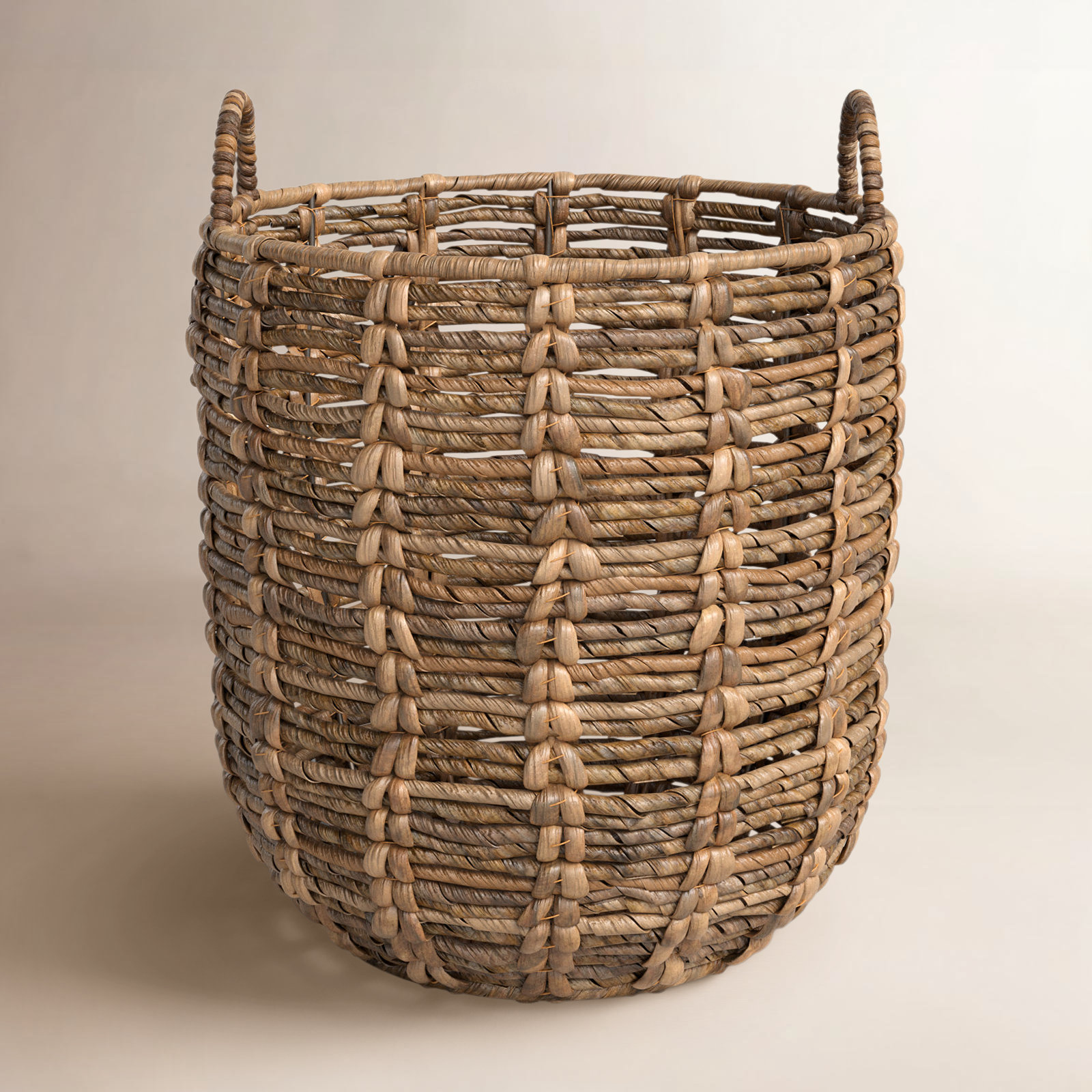 Kei Handmade Wicker Basket With Handles 1, Natural