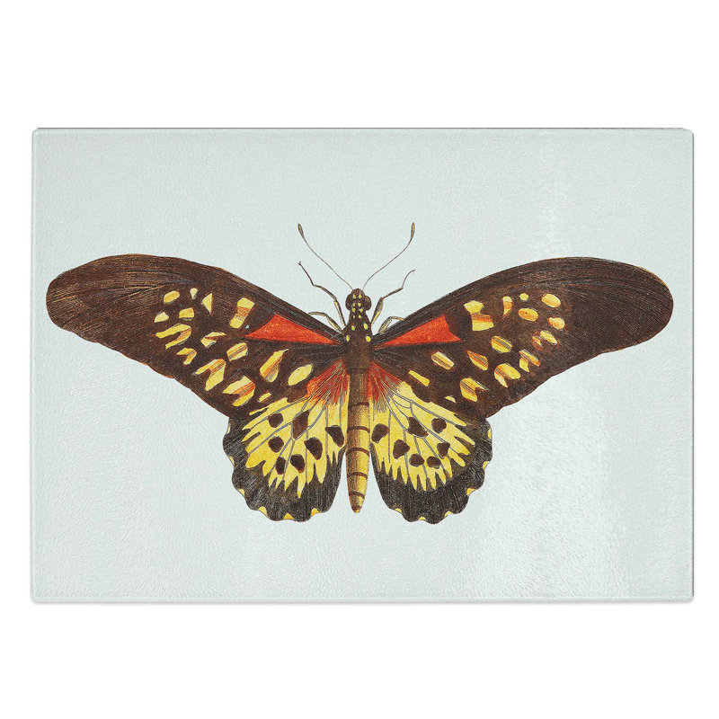 Glass Leona Butterfly by George Shaw Chopping Board, 28.5 cm W x 20 cm L