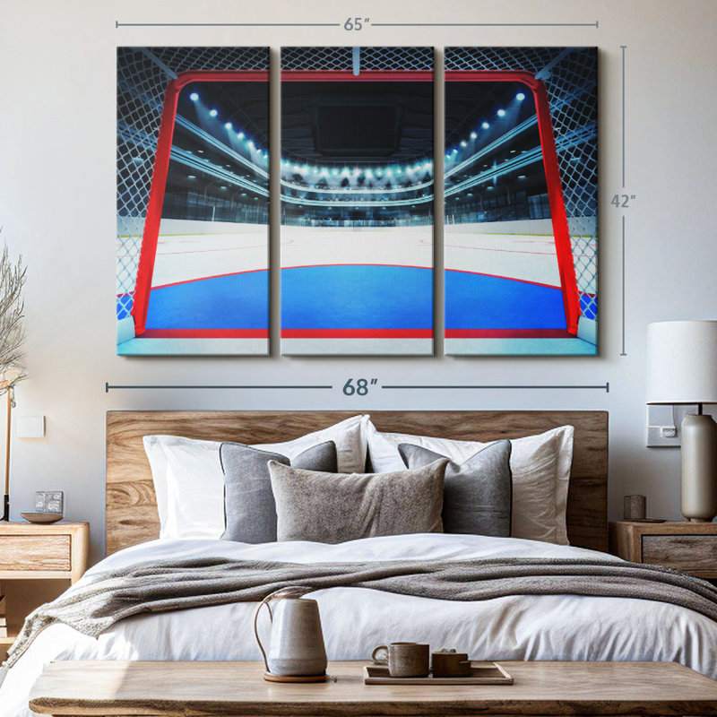 " Hockey Goalpost " on, 42" H x 65" W x 1.25" D