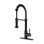 Edison 19" H 1-handle Pull-Down 2-Function Sprayer Kitchen Faucet and Deck-Plate