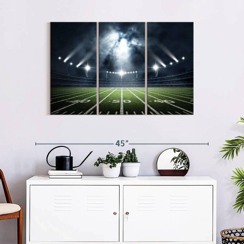 Grand Football Stadium - Ensemble de 3 toiles tendues, H 24 po x l 38 po x P 1,25 po