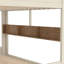 Lit superposé double au-dessus de double avec lit gigogne et tablettes de rangement, lits superposés en bois massif avec crochets, aucun sommier nécessaire et naturel