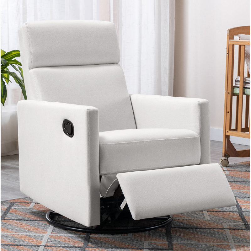 Upholstered Home Theater Seat, Beige Linen Blend