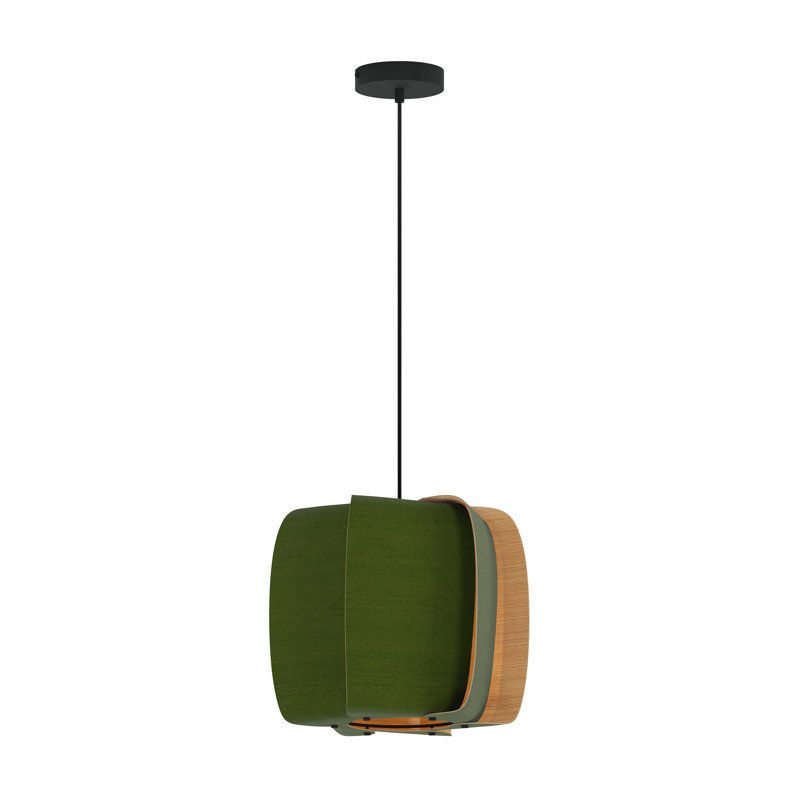 Luminaire suspendu 15,75 po Alba, Vert / frêne