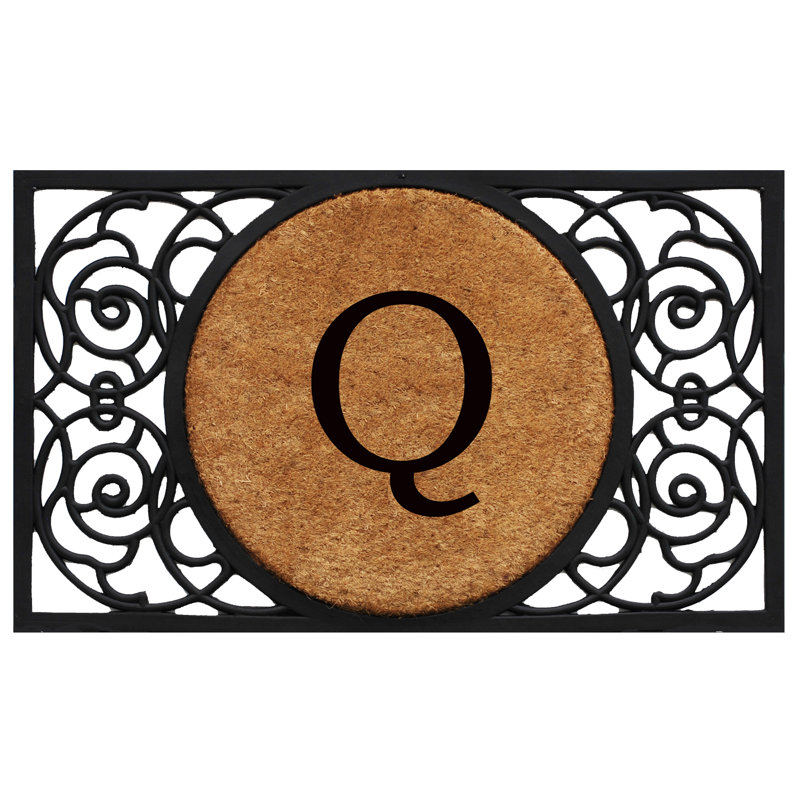 Cermenho Non-Slip Outdoor Doormat, Q, Rectangle 22" x 36"