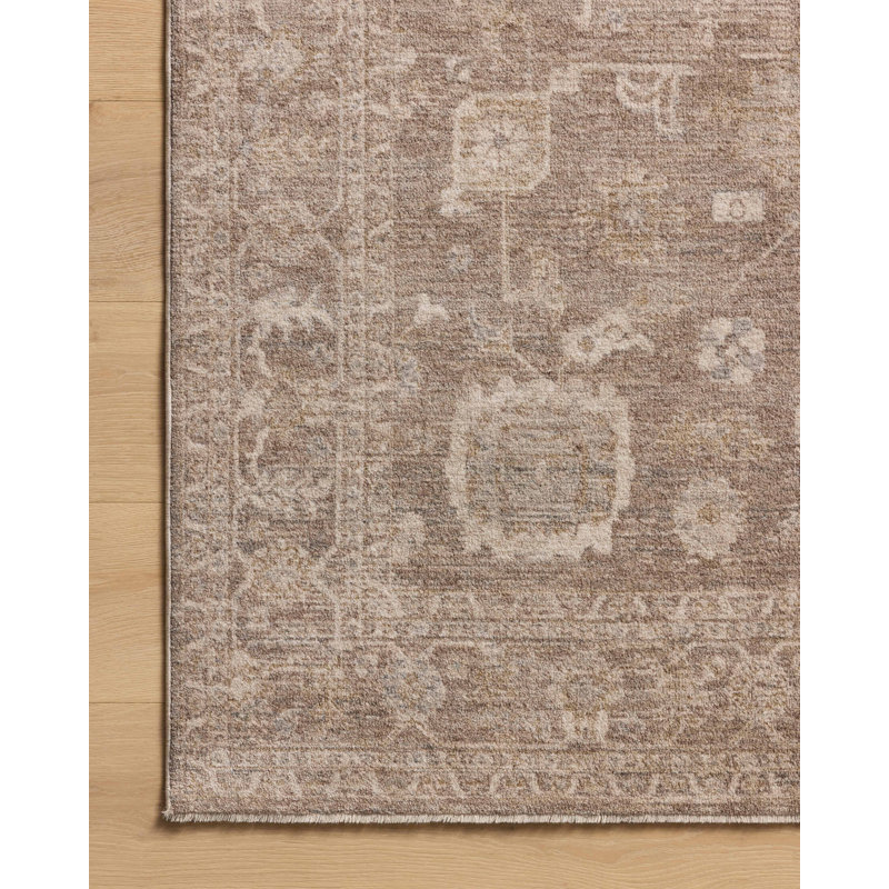 Chris Loves Julia x Loloi Louisa Taupe / Ivory Area Rug, Runner 2'7" x 14'
