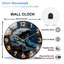 Horloge murale en verre 12 po