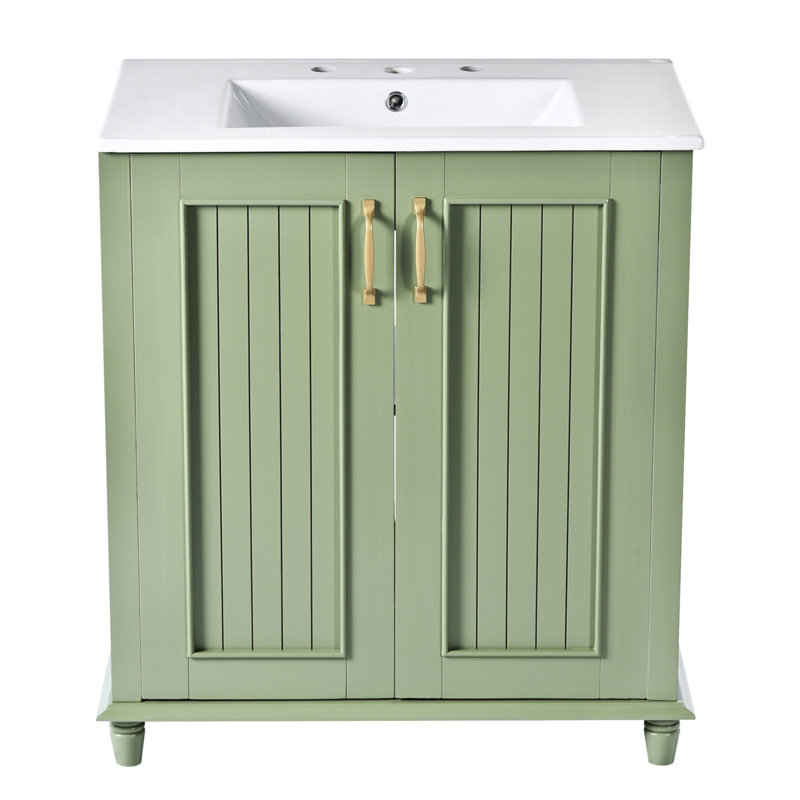 Meuble-lavabo sophistiqué avec tiroir caché et lavabo en résine pour des salles de bain élégantes