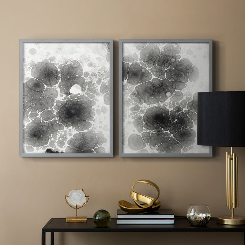 Impression encadrée Marble I-Premium - prête à être accrochée - aucun clou requis - aucun clou requis, Vert