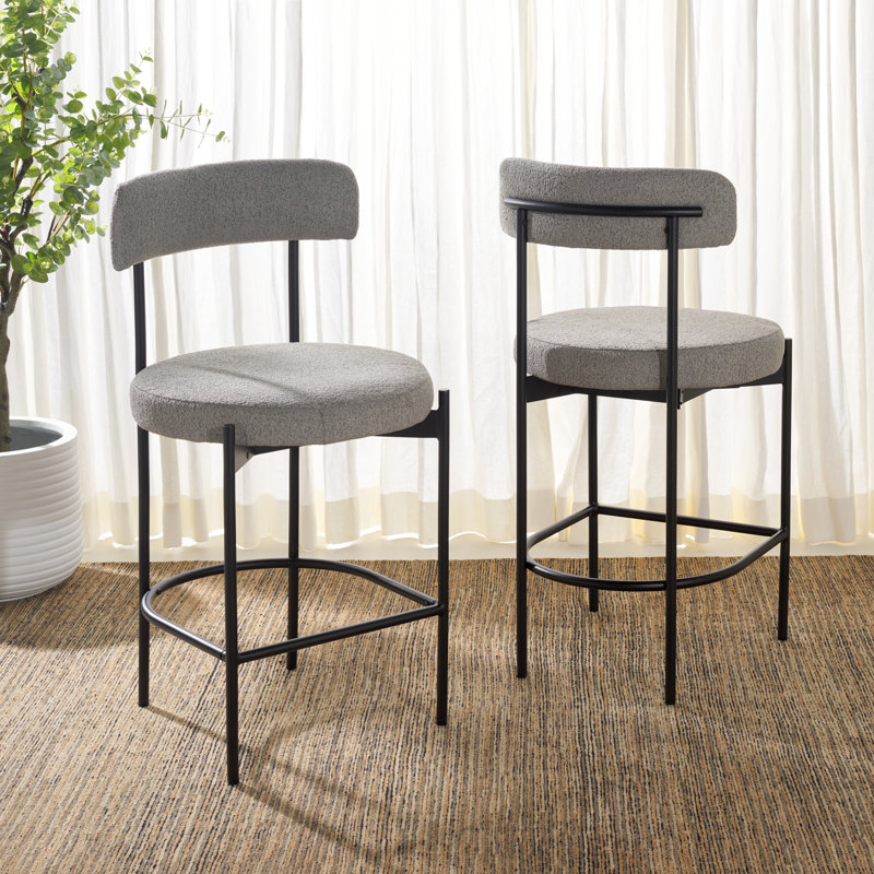 Liana Upholstered Counter Stool, Gray