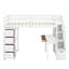 Lit mezzanine simple avec tiroirs de rangement, bureau et escalier-1413039288