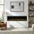 Recessed & Wall Mounted Smart Electric Fireplace With 13 Color 3D Flame, Touch Screen & Remote Control & APP Control & Voice Control, Adjustable Brightness & Temperature, Timer, 750W/1500W-1463440964