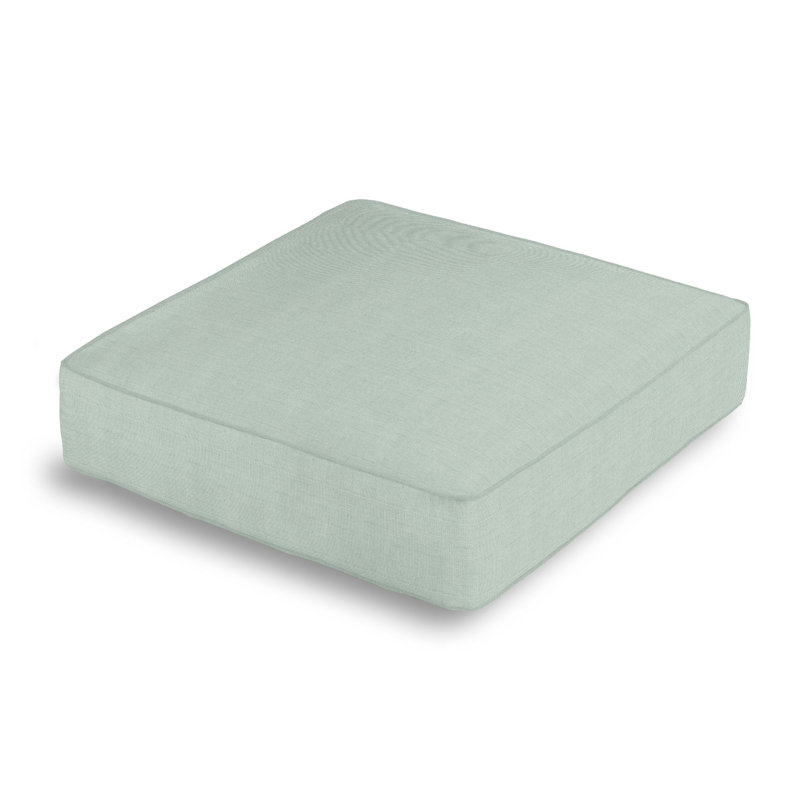 Velvet Square Pillow Cover & Insert, Seafoam Linen