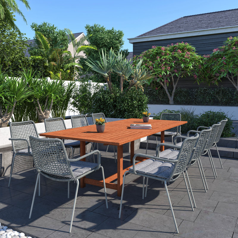 Anautica 10 - Person Patio Dining Set with Rectangular Table